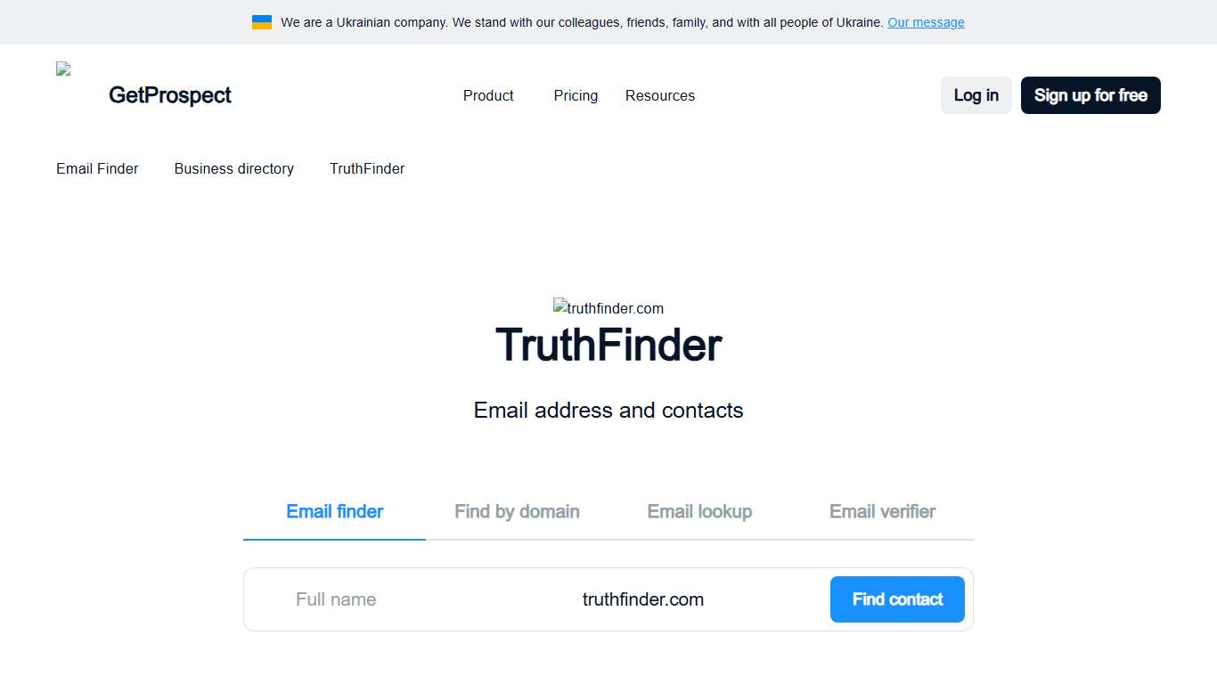 TruthFinder email address and contacts