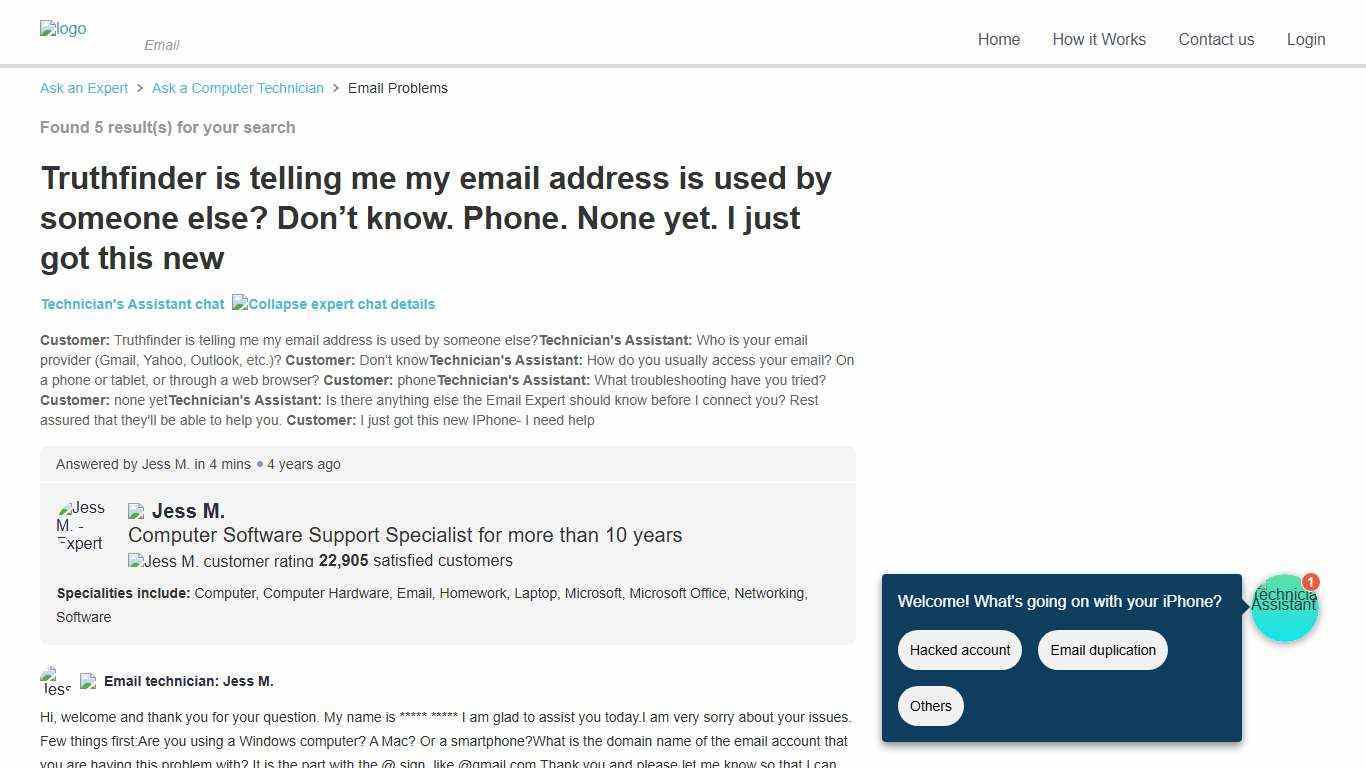 TruthFinder Email and Address Lookup - Expert Q&A | JustAnswer