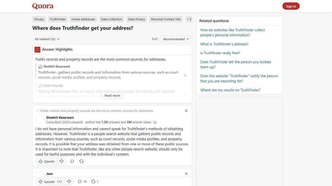 Where does Truthfinder get your address? - Quora